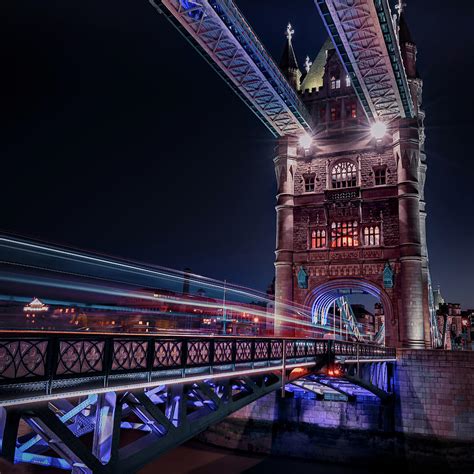 Tower Bridge Lights and Trails Photograph by Berangere Bentz | Fine Art America