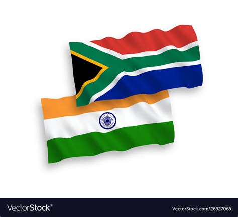 Flags india and republic south africa Royalty Free Vector