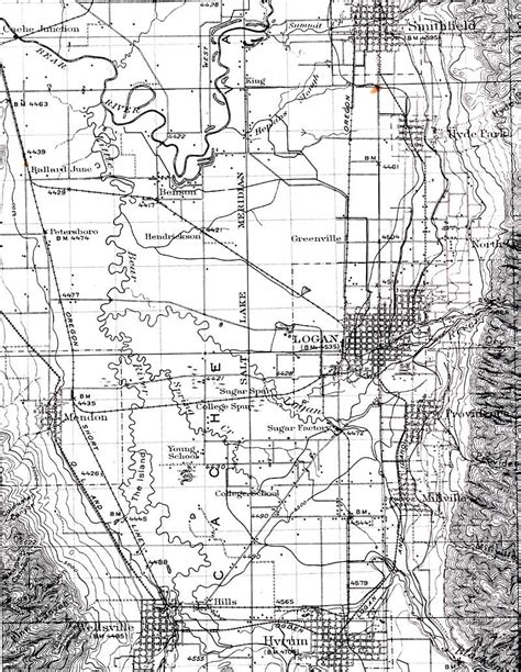 1916 Railroad Map of Mendon and Cache Valley