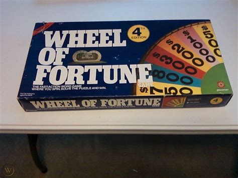 Wheel of Fortune Board Game, 4th Edition, Pressman 1988 Box top dented ...