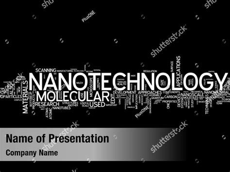 Nanotechnology technology word cloud PowerPoint Template - Nanotechnology technology word cloud ...