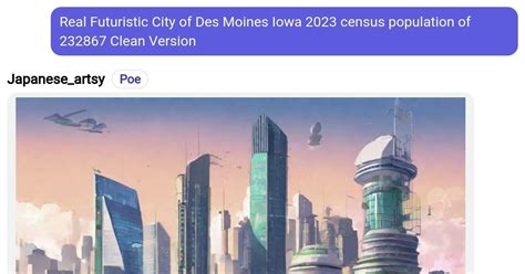 Real Futuristic City of Des Moines Iowa 2023 census population of ...