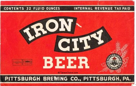 Item #75097 1938 Iron City Beer Label PA97-02