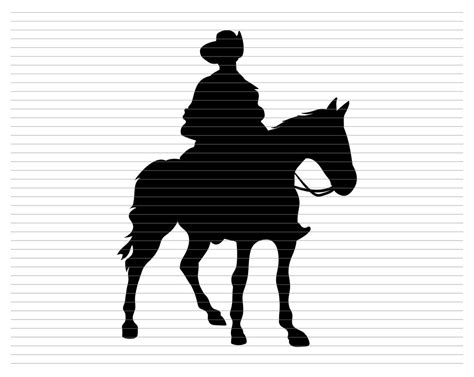 COWBOY SILHOUETTE SVG Cowboy Clipart Western Svg Cowboy - Etsy