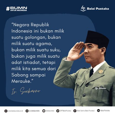 Quotes Tokoh Nasional: Ir. Soekarno – Balai Pustaka