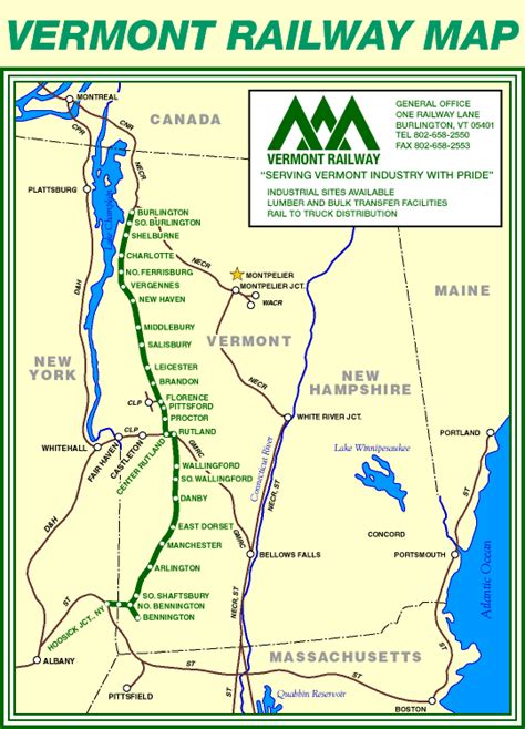 Vermont Railway Map