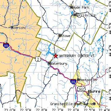 Waterbury Center, Vermont (VT) ~ population data, races, housing & economy