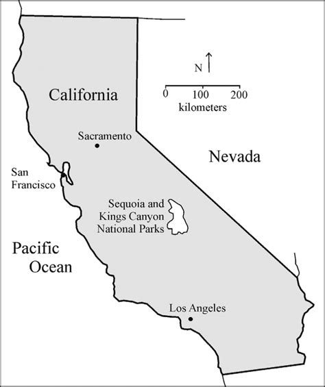 Map Of Kings Canyon And Sequoia National Parks, California - Sequoia ...