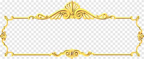 Gold glyph border, golden, frame png | PNGEgg