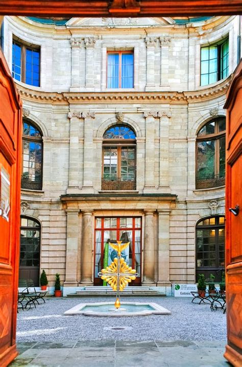 Facade of International Museum of Reformation Geneva Stock Image ...