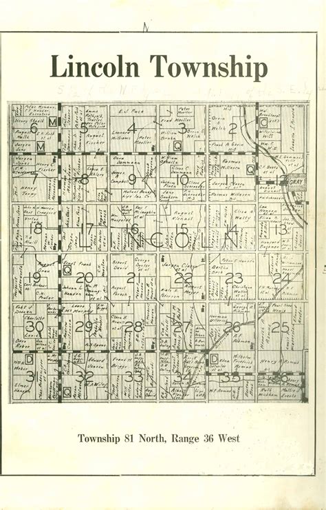 Audubon County Iowa 1936 Atlas Plat Maps Lincoln Township