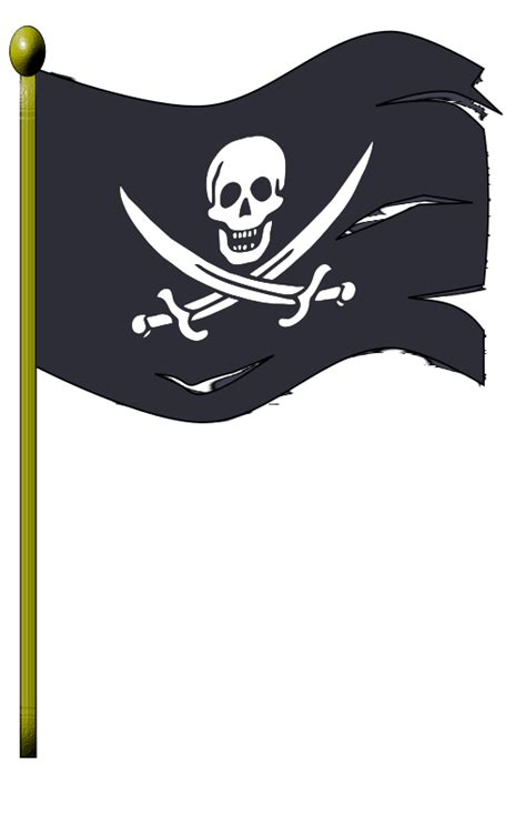 Tattered Pirate Flag - Openclipart