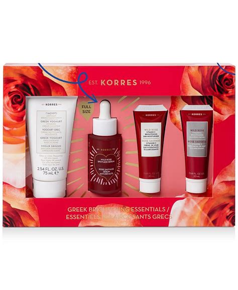 KORRES 4-Pc. Natural Greek Brightening Essentials Gift Set - Macy's