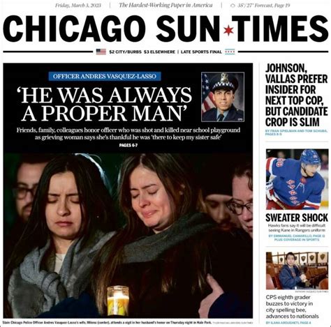 Periódico Chicago Sun-Times (USA). Periódicos de USA. Edición de ...