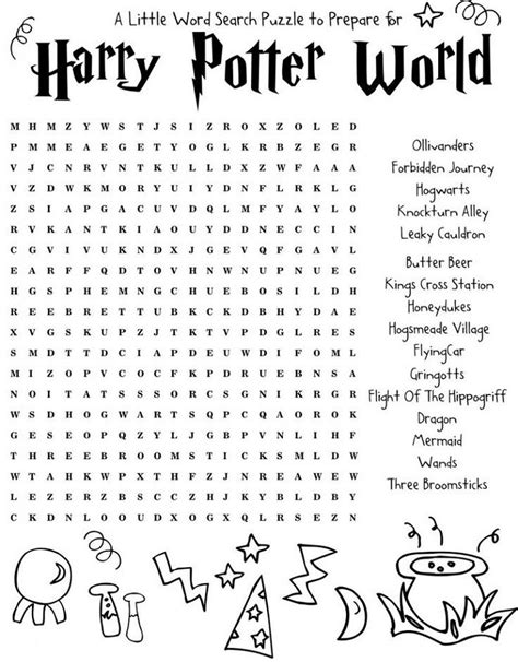 Word Search for Kids | Harry potter words, Harry potter word search, Harry potter games