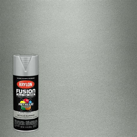 Krylon Fusion All-In-One Spray Paint, Metallic Aluminum, 12 oz ...