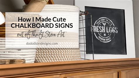 How I made Simple DIY Small Chalkboard Signs Out Of Thrift Store Art