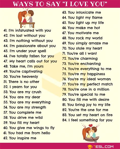 150 Cute Ways to Say "I Love You" in English • 7ESL