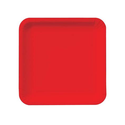 Classic Red Square Dessert Plates - ThePartyWorks