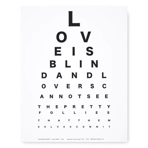 'Love is blind...' Poster – Shakespeare Shop