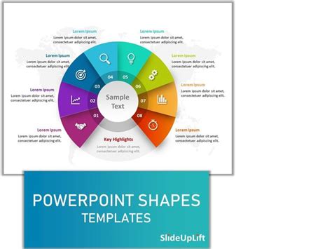 the powerpoint shapes template is shown