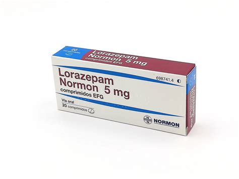 LORAZEPAM NORMON 5 MG COMPRIMIDOS EFG , 500 comprimidos.