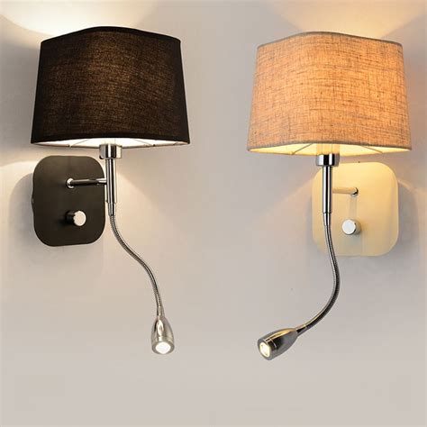 Hotel Bedside wall sconce with led reading light Bedroom night light ...