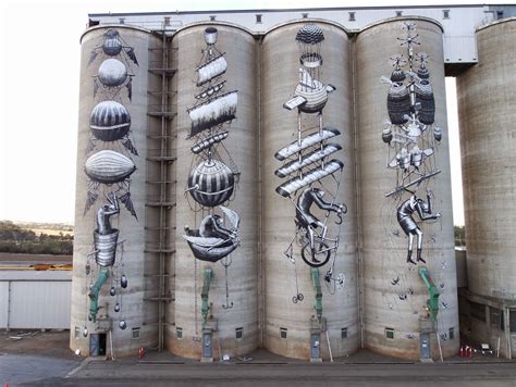 Northam grain silos, Western Australia. | Grain silo, Street art, Big art