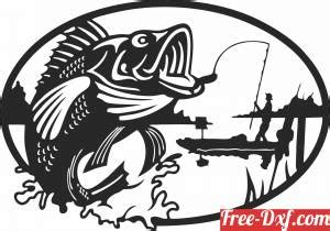 Download Fishing clipart designs High quality free Dxf files, Svg