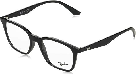 Amazon.com: Ray-Ban RX7177 Square Prescription Eyeglass Frames, Black ...