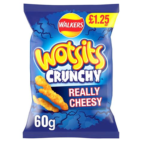 Walkers Wotsits Crunchy Really Cheesy Snacks Crisps £1.25 RRP PMP 60g ...