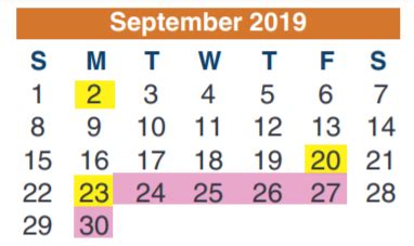 Milton Cooper Elementary - School District Instructional Calendar - Spring Isd - 2019-2020