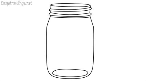 How to draw a mason jar step by step for beginners | Mason jars, Mason jar cups, Mason jar with ...