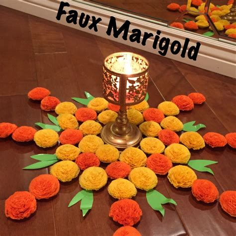 Faux Marigold Decorations! | Diy diwali decorations, Diwali decorations, Paper flower decor