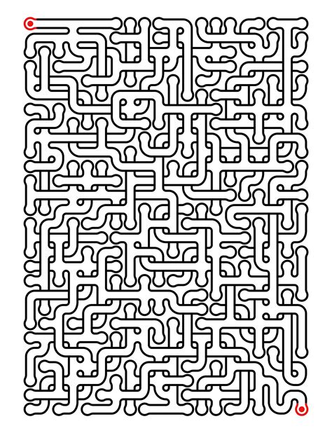 Difficult Printable Mazes