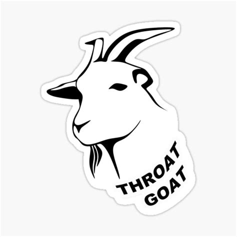 "Throat Goat Sticker" Sticker for Sale by GigglingBubbles | Redbubble