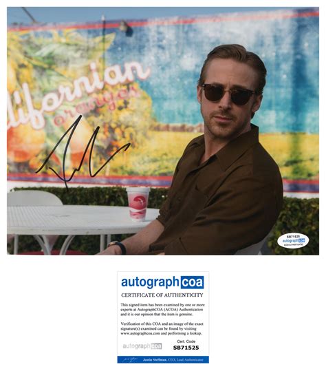 Ryan Gosling La La Land Signed Autograph 8x10 Photo ACOA | Outlaw Hobbies Authentic Autographs