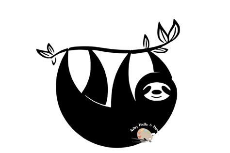 Sloth silhouette svg CUT FILE, Sloth svg funny cute Sloth