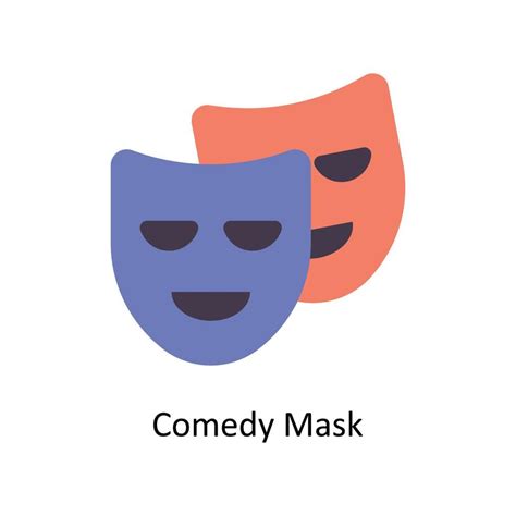 Comedy Mask vector Flat Icons. Simple stock illustration stock ...