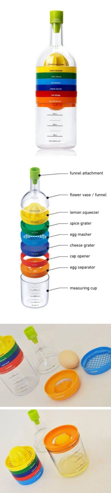 8-in-1 kitchen kit - funnel, grater, cap opener, measuring cup, and more! Kitchen Ikea, Kitchen ...