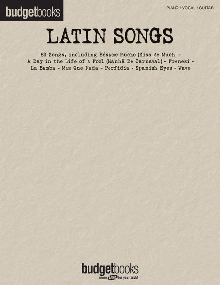 Sheet music: Latin Songs (Piano, Vocal and Guitar)