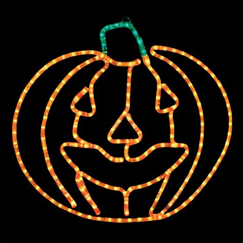 LED Halloween Rope Lights Jack O Lantern Pumpkin Outdoor Decoration ...