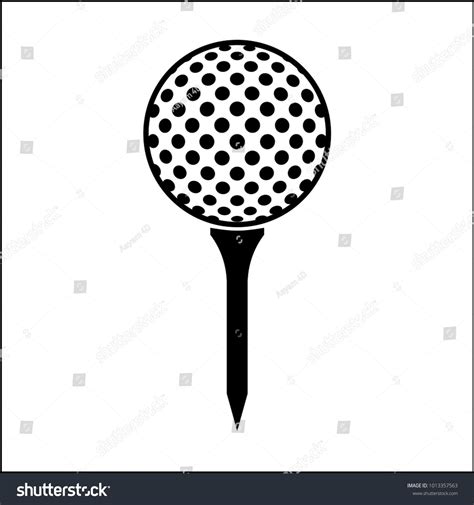 Golf Ball On Tee Icon Vector Art Illustration #Ad , #affiliate, #Tee#Ball#Golf#Icon | Vector art ...