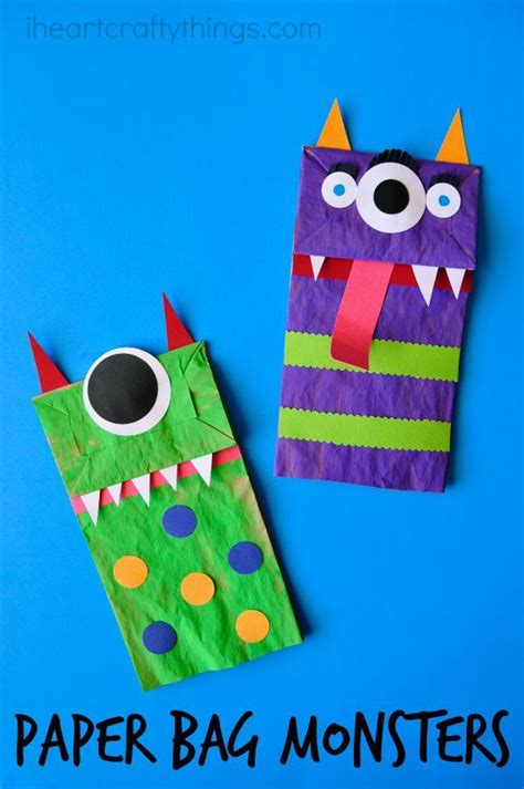 Paper Bag Monster Puppet Printable