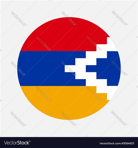 Artsakh flag simple for independence day Vector Image