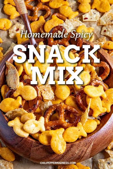 Homemade Spicy Snack Mix Recipe - This homemade spicy snack mix recipe is loaded with crunchy ...