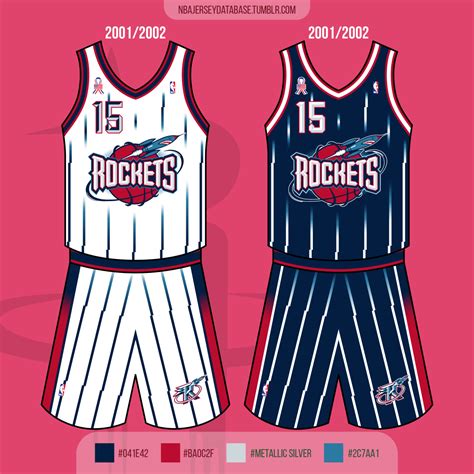 Houston Rockets 1995-2003 Record: 423-365 (54%) | NBA Jersey Database