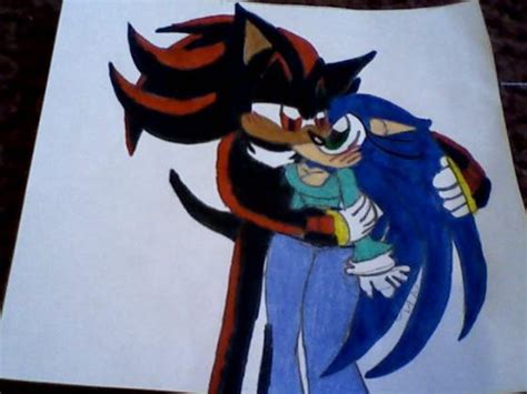 Image - Shadow and Female Sonic kiss by princessshannon07.jpg | Fan ...