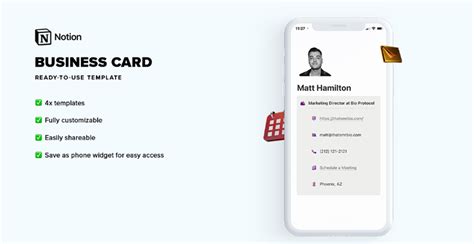 Free Notion Business Card Template