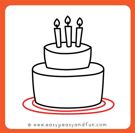 How to Draw a Cake – Step by Step Drawing Tutorial - Easy Peasy and Fun